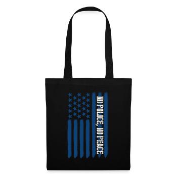 Officier de police USA drapeau patriotisme - Sac en tissu - noir - Devant