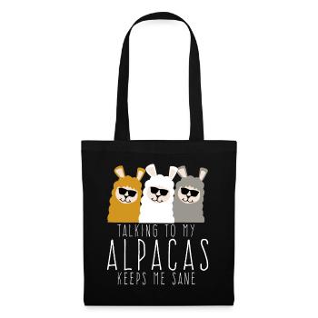 Alpacas Sunglasses Alpaca - Stoffbeutel - Schwarz - Vorne