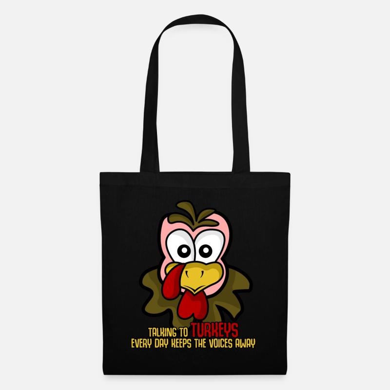 Dinde Dindes - Sac en tissu - noir