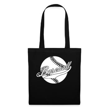 Batte de baseball Joueur de baseball - Sac en tissu - noir - Devant