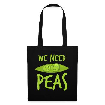 Pea Vegetarian Vegan Peas - Tote Bag - black - Front