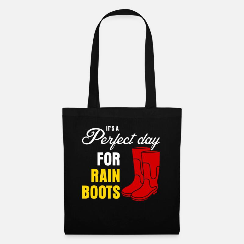 Bottes de pluie - Sac en tissu - noir