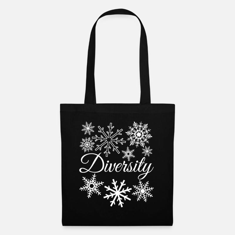 Snow Snowflakes Winter Snowflake - Stoffbeutel - Schwarz