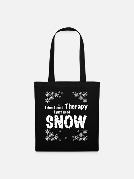 Snowflakes Snow Snowflake - Stoffbeutel - Schwarz