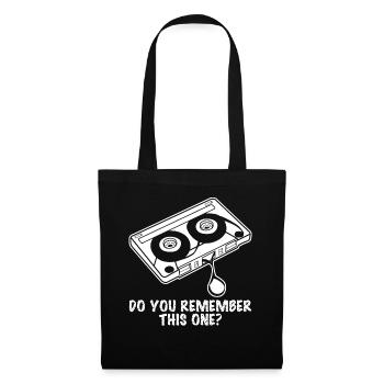 Cassettes cassettes 90s 80s - Sac en tissu - noir - Devant