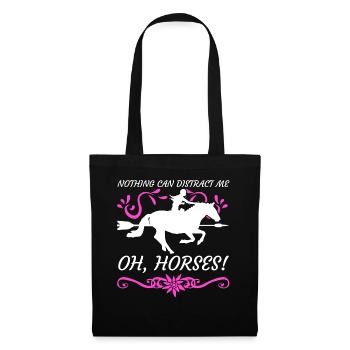 Horse Riding Horses Rider - Tote Bag - black - Front