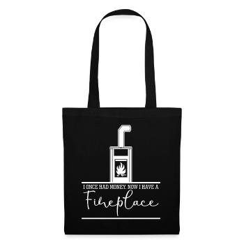 Fireplace Firewood Stove Oven - Tote Bag - black - Front