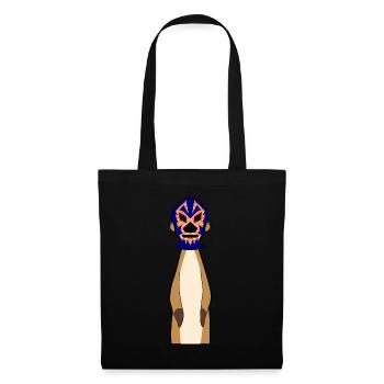 Lucha Libre Merkat Luchador Wrestling - Stoffbeutel - Schwarz - Vorne