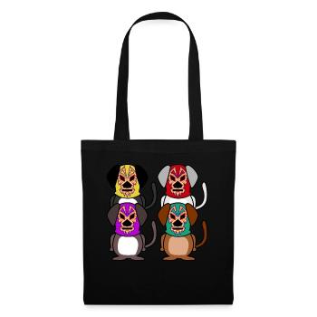 Lucha Libre Dog Dogs Luchador Wrestling - Stoffbeutel - Schwarz - Vorne