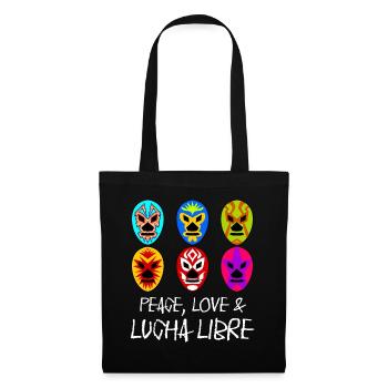 Lucha Libre Mask Wrestling - Stoffbeutel - Schwarz - Vorne
