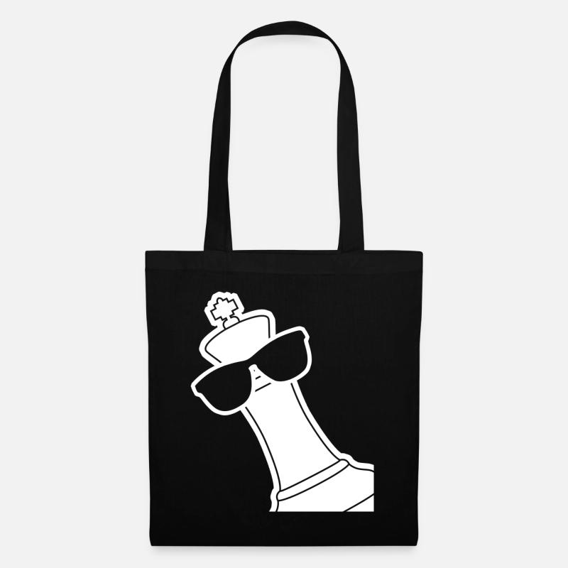 Chess pieces King with Sunglasses - Stoffbeutel - Schwarz