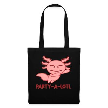 Party Axolotl Axolotls - Stoffbeutel - Schwarz - Vorne