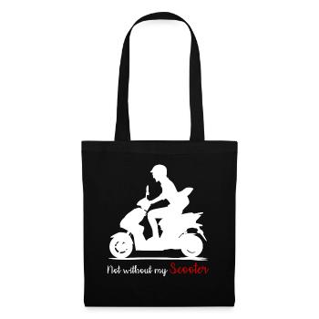 Scooter Riding Motor Scooter Motorcycle - Tote Bag - black - Front