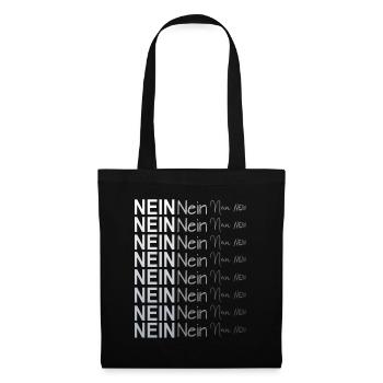 NEIN Bevor Du fragst. Nein Danke - Stoffbeutel - Schwarz - Vorne