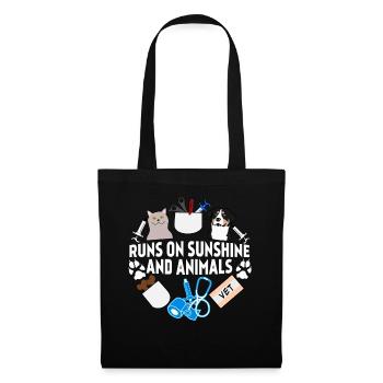Vétérinaire Vétérinaire Médecine Vétérinaire - Sac en tissu - noir - Devant
