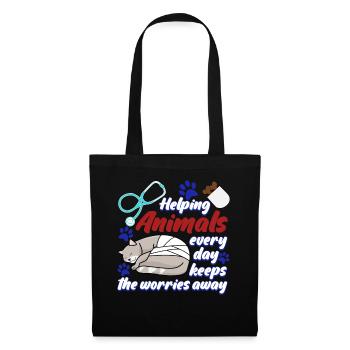 Vétérinaire vétérinaire vétérinaire - Sac en tissu - noir - Devant