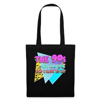 90s Retro Joke 1990 Disco - Stoffbeutel - Schwarz - Vorne