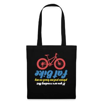 Fat Bike Blague Gros pneus Vélo Fatbike - Sac en tissu - noir - Devant