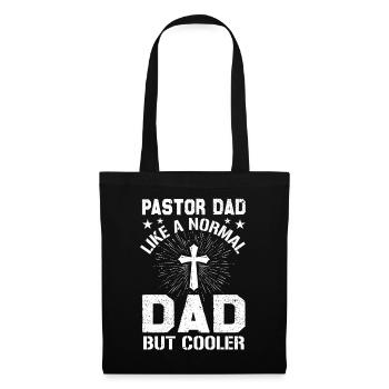 Pastor and Dad Pastor Gifts for Men Fathers Day - Stoffbeutel - Schwarz - Vorne
