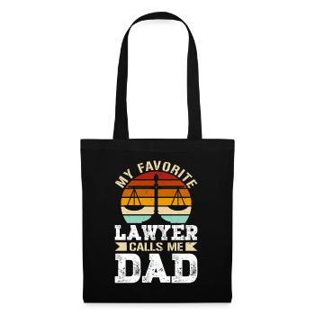 Mon avocat préféré m’appelle papa avocat cadeaux - Sac en tissu - noir - Devant
