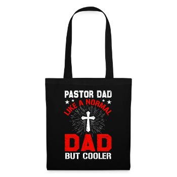Pastor and Dad Pastor Gifts for Men Fathers Day - Stoffbeutel - Schwarz - Vorne