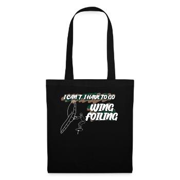 Wing Foiling Winging Wingsurfing - Tote Bag - black - Front