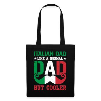 Italian Dad Italy Flag Gifts for Men Father's Day - Stoffbeutel - Schwarz - Vorne