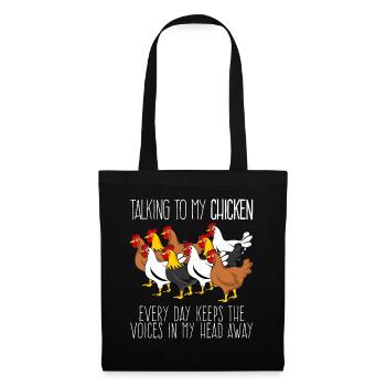 Chickens Poultry Chicken Farmer - Stoffbeutel - Schwarz - Vorne