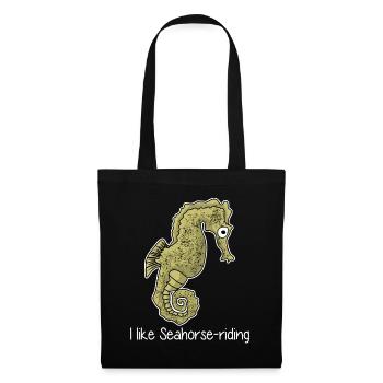 Hippocampe Hippocampe Plage des Hippocampes - Sac en tissu - noir - Devant