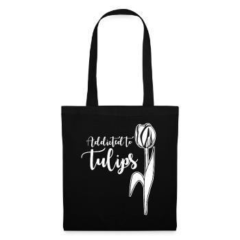 Tulipes Tulipe Fleur Fleurs Jardin - Sac en tissu - noir - Devant