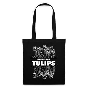 Tulipes Fleurs Fleur Jardin Tulipe - Sac en tissu - noir - Devant