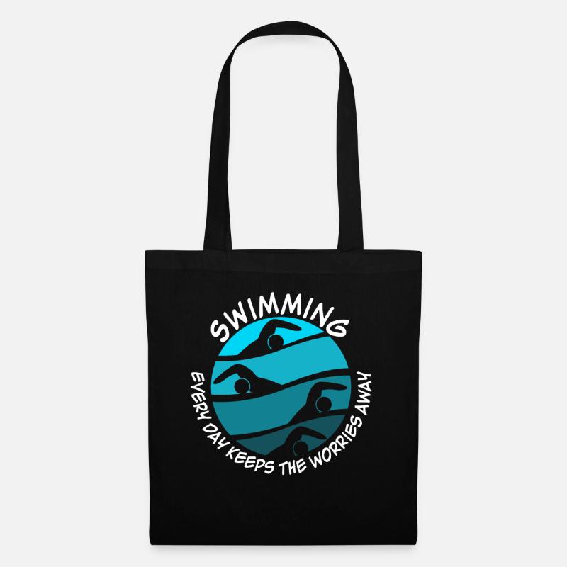Swimmer Swimming Pool Triathlon - Stoffbeutel - Schwarz