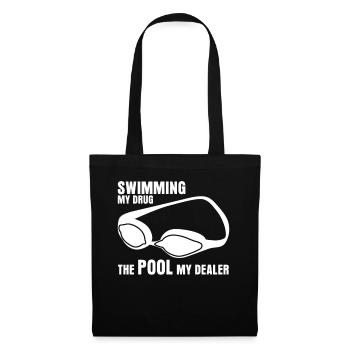 Entraîneur de piscine de nageur - Sac en tissu - noir - Devant