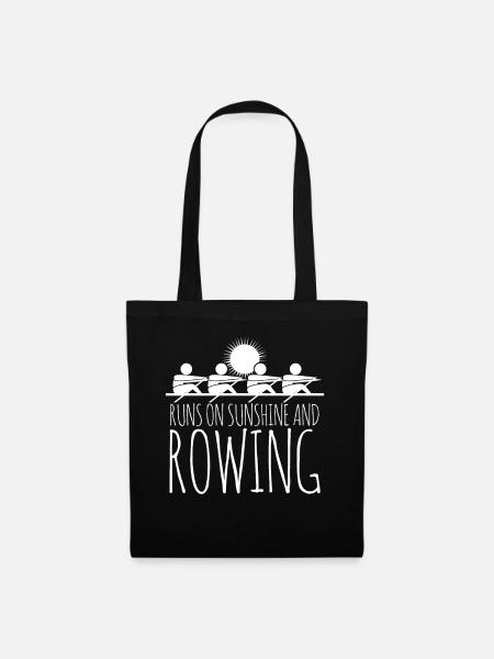 Rowing Boat Paddles Rowing Club - Stoffbeutel - Schwarz