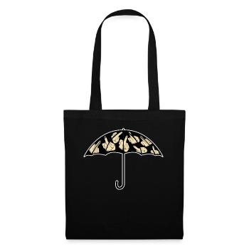 Umbrella with middle fingers Umbrellas - Stoffbeutel - Schwarz - Vorne