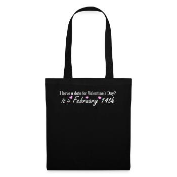 Saint-Valentin Girlfirend Boyfriend - Sac en tissu - noir - Devant