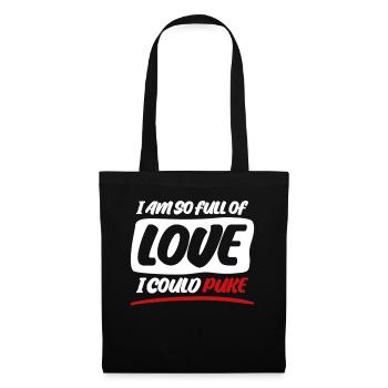 Saint-Valentin petite amie coeur amour - Sac en tissu - noir - Devant