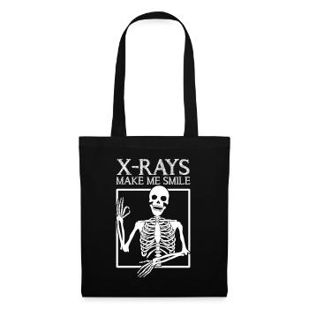 Radiography Radiology X -ray Skeleton - Stoffbeutel - Schwarz - Vorne