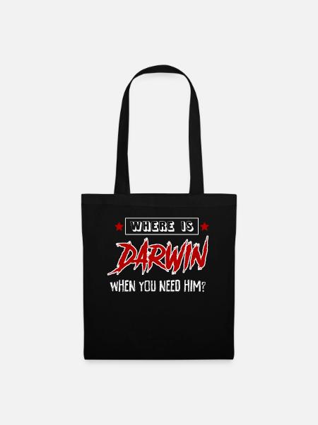 Darwin Darwinism Misanthrope - Stoffbeutel - Schwarz