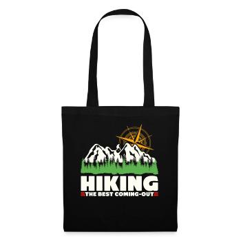 Hiking Outdoor Hiker Trekking - Tote Bag - black - Front
