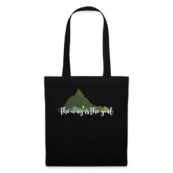 Hiker Trekking Outdoor Hiking - Tote Bag - black - Front