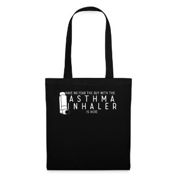 Asthme asthmatique Inhaler Respiration sifflante - Sac en tissu - noir - Devant