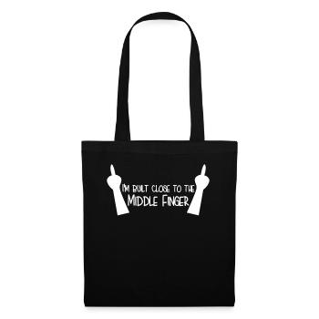 Middle Finger Joke Misanthrope - Tote Bag - black - Front