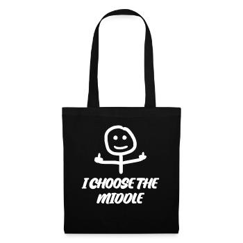 Middle Finger Sarcasm Misanthrope - Tote Bag - black - Front