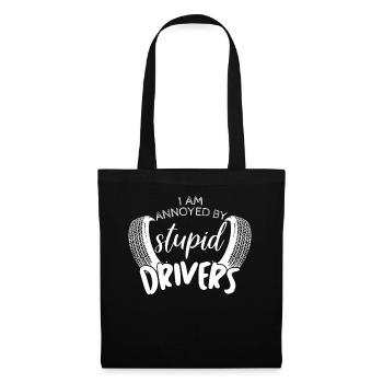 Traffic Cars Driver Rush Hour Commuting - Tote Bag - black - Front