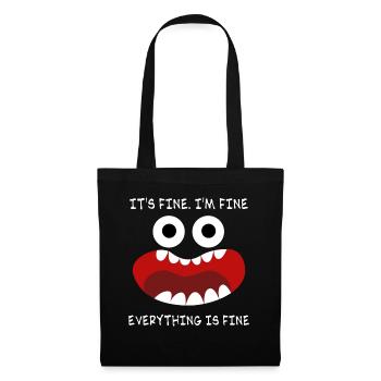Everything is fine - Tote Bag - black - Front