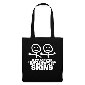 Middle Finger Misanthrope Middle Fingers - Tote Bag - black - Front