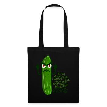 Majeur de concombre - Sac en tissu - noir - Devant