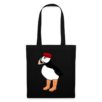 Puffin with Rain Boots Puffins - Tote Bag - black - Front