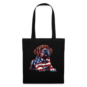 Bullmastiff Dog 4th of July American Flag Gifts - Tote Bag - black - Front